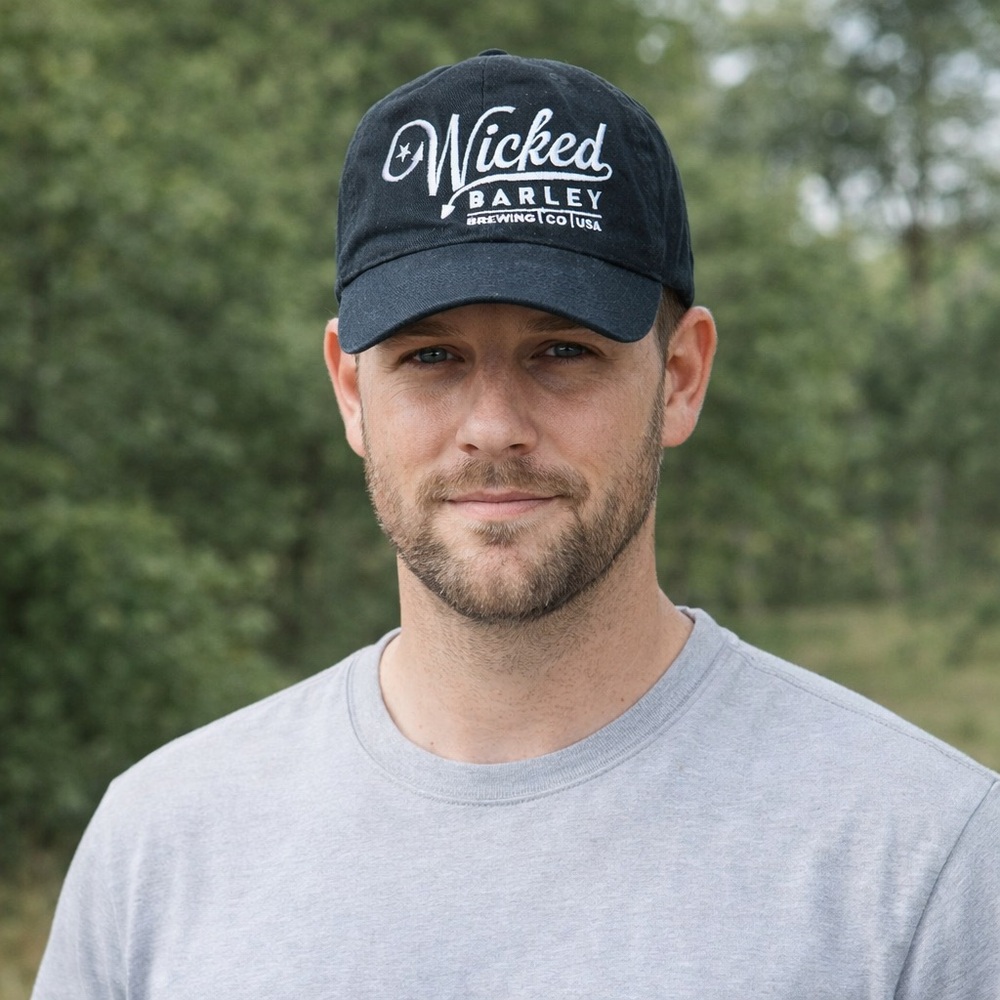 Wicked Barley Brewing Company Hat Cap Adult Black‎ Adjustable USA Mens Unisex